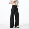Pantalones casuales con diseño tie-dye, holgados, pierna ancha, marca de moda, rebelde, guapo, moderno, versátil, con caída, cómodos, pantalones largos, cintura elástica, pantalones para hombre