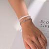 Pulsera de Aleación Estilo Moderno y Elegante Pulsera Elástica de Perlas Juego de 2 Piezas Adecuado para Mujeres y Niñas Desplazamiento Vacaciones