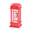 Decoraciones navideñas explosivas transfronterizas para ancianos cabina telefónica interior pequeñas luces de viento diseño de escena navideña adornos luminosos