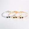 Lele Jewelry Aço Titânio Banhado a Ouro 18K Cravejado com Zircônia Pulseira para Mulheres, Estilo Ol Simples e Fashion, Estilo Europeu e Americano, Joias Aliexpress