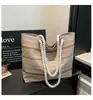 Bolso de Hombro Nuevo Estilo Coreano para Playa, Debajo del Brazo para Mujer, Bloques de Color Moda Tendencia Tejido de Paja Gran Capacidad Bolso de Mano