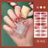 Zhengxiang fábrica personalizado Navidad pegatinas de uñas dibujos animados impermeable película para uñas copo de nieve pegatinas de uñas europeas y americanas al por mayor