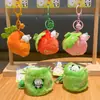 Pingente Original de Animal Divertido para Apertar, Pingente de Chaveiro Plush Surpresa de Fruta Fofa