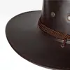 Sombrero Vaquero Occidental de Cuero Americano para Hombres y Mujeres Pareja Viaje al Aire Libre Sombrero de Ala Ancha Sombra Sombrero de Jazz Chica Caliente de Playa