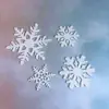 Llegada Nueva Copo de Nieve Cuatro Plata Cumpleaños Brillo Set Acrílico Blanco Fiesta Pastel Decoración Fiesta Pastel Decoración
