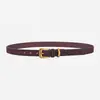 En stock Cinturón Cuadrado Perforado de Cuero Genuino para Mujer Alta Gama Tendencia de Moda Combinación Perfecta para Abrigo Personalizado por Fabricantes