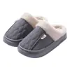 Pantuflas de Algodón Impermeables para Mujer Otoño e Invierno 2025 Nuevas para Interior Hogar Pareja Suela Gruesa Antideslizante Pantuflas de Algodón PU para Hombre