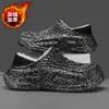 Pantuflas de Algodón Impermeables para Hombre en Invierno Nuevas de Suela Gruesa Antideslizantes de Interior Forradas de Felpa Cálidas para Pareja Familia Bolso para Llevar Afuera Tacón Zapatos de Algodón