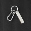 Llavero de metal de acero inoxidable al por mayor, colgante para coche, adorno antipérdida, llavero para perro mascota, marca con letras láser.