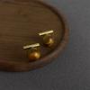 Pendientes vintage de ojo de tigre Maillard para mujer, hechos a mano, de estilo francés, ligeros, de lujo, combinables, de alta gama.