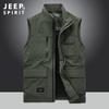 Novo Colete Masculino Utilitário Primavera e Outono Pesca Fotografia Casual Secagem Rápida Gola Vertical Jaqueta Colete 2975JP