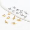 Pulseira colar de ouro 14K banhado a cobre cor de ouro 18K com zircônia redonda, aberto, com duas voltas, acessórios para brincos DIY D44