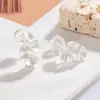 Pendientes de Malla Plisada con Volantes Rojos Diseño de Nicho Clips para Orejas de Flor Crema Flor de Flor de Silicona Sin Dolor Mate Pendientes de Primavera/Verano