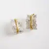 Brincos com Textura de Renda para Mulheres em Estoque Venda Direta da Fábrica, Brincos de Renda com Design Vintage de Luxo Leve, Colar, Argolas Versáteis