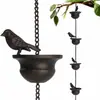 Pabellón del parque Corredor Cadena de drenaje Villa de metal Comedero para pájaros Cadena de lluvia Campana de viento de cadena de lluvia Artesanía de metal Otro