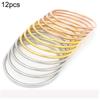 Aço inoxidável 3mm diâmetro do fio fio redondo 55mm diâmetro interno anel liso sem boca de solda sobreposição pequena circunferência da mão pulseira de menina