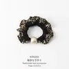 Diadema de encaje bicolor de lunares estilo coreano y japonés, estética de nicho de alta gama, adecuada para coletas, diadema de tela a cuadros para mujer