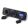Carregador de Celular para Carro com Múltiplos Portos, Display Digital, Acendedor de Cigarros Modificado, USB Duplo, Carregador para Navio de Cruzeiro e RV, Carregamento Rápido, Carregamento Flash