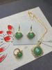 Pendientes colgantes de jade Dongling con incrustaciones de jade dorado natural de Xinjiang, joyería de esmalte antiguo, regalo al por mayor