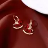 Aretes y Collar de Zirconia Estilo Chino de Pony, Nueva Cadena para Suéter del Año Zodiacal Estilo Chino, Conjunto de Joyería Exquisita de Lujo Ligero de Alta Gama