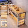 Estante de suelo multicapa para barra de bar, mesa estrecha con estantes, mesa de comedor, mesa divisoria para sala de estar, mesa larga simple de ocio para balcón