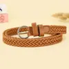 Cinto Feminino Rústico Trançado com Corda de Cânhamo e Corda Encerada Moda Fivela D Cintura Cinto para Calça Casual Venda Direta da Fábrica