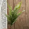 Pico de bambu de galho alto céu estrelado dente-de-leão verde escuro verde claro estilo floresta celebração de casamento decoração marcador de corredor arranjo de flores teto alto material de folha