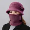 Gorro de Invierno para Personas de Mediana Edad y Mayores Mamá Gorro Cálido de Felpa para Personas Mayores Gorro de Punto de Algodón para Abuela Protección de Orejas Gorro de Lana para Señora Mayor