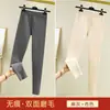 Leggings Térmicos de Felpa Sin Costuras para Mujer Otoño e Invierno Doble Cara de Felpa Pantalones Largos Pantalones Térmicos para Mujer