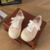 Jinmi Explosions Super Fire Platform Canvas Shoes Feminino 2023 Nova Primavera e Outono Estilo Hong Kong Estudante Sapatos Brancos Leves