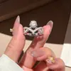 Anillo de Moissanita de Circonio de un Quilate Moderno y Versátil Joyería para Mujer Anillo de Dedo con Sensación de Alta Gama Europea y Americana Accesorios de Plata de Ley S925