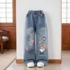 Novos Jeans Judy Nick de Zootopia Estilo Primavera e Outono Calças Largas Retas para Meninas Crianças Pequenas e Grandes Desenho Animado Tendência