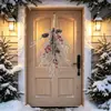 Colgante Decorativo Navideño para Puerta, Cristal de Hielo Nuevo Producto Transfronterizo Bañado en Bayas Simuladas y Adornos de Piña, Piña y Baya Roja en Forma de Gota de Agua