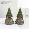 Decoraciones navideñas transfronterizas resina árbol de Navidad caja de música adorno de escritorio atrezo para arrangement de escena regalo caja de música