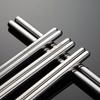 Palillos de acero inoxidable 304 personalizados, huecos, anti-escaldaduras, multi-especificaciones, vajilla portátil, palillos para niños, bobina antideslizante, regalo de comida