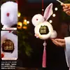 Linterna de Bambú para el Festival del Medio Otoño 2026 para Sesiones de Fotos de Disfraces, Linterna de Conejo Luminosa de Mano para Niños, DIY
