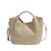 Bolso Satchel Tejido 2025, Bolso Tote de Hombro Moderno y Elegante, Bolso de Playa para Viajes Costeros, Bolso de Paja Casual Simple