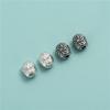 Cuentas de cubo Bauhinia de plata esterlina S925, cuentas separadas, cuentas sueltas, accesorios para pulseras de cuerda trenzada con cuentas hechas a mano, paquete de materiales