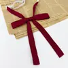 Pajarita de Color Sólido con Puntiagudos y Acentos de Plumas, Accesorios Jk, Pajarita Estilo Japonés para Estudiante Mujer, Pajarita Grande con Cordón, Estilo Uniforme Escolar