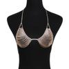 Sujetador de bikini con cristales brillantes y diamantes de imitación para mujer, moda de comercio exterior transfronterizo, cadena de pecho para discoteca