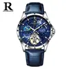 Reloj Fábrica Noche Estrellada Luminoso para Hombre Automático Completo Hueco Impermeable Mecánico Puro Mecánico