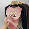 Camiseta Interior Térmica de Forro Polar para Niñas, Manga Larga Raglán, Cálida para Otoño Invierno, Casual, Tallas Mediana y Grande para Niños, Cuello Redondo, Camiseta Superior Cepillada