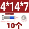Tornillos de Acero Inoxidable 304 de Cabeza Baja Antiaflojamiento y Antichoque para Pegamento, Cabeza Delgada, Pegamento Azul Interno Torx M2M3-M8
