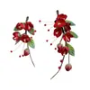 Design Original Estilo Antigo Feito à Mão Super Delicado Grampo de Cabelo Macio Cor Vermelho Veludo Flor de Ameixa para Fantasia Chinesa Tradicional Maquiagem e Acessórios de Cabelo Hanfu