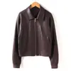 Jaqueta de couro curta feminina transfronteiriça 2026 novo estilo, jaqueta de couro aviador de pele de carneiro fashion e versátil