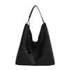 2026 Nuevo Bolso de Mano Tejido Retro de Moda Francesa de Nicho con un Aspecto de Alta Gama y Gran Capacidad, Bolso de Hombro y Cruzado
