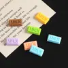 Accesorios de resina de chocolate con leche en miniatura simulados para manualidades DIY, fundas de teléfono con pegamento de crema y materiales para imanes de refrigerador