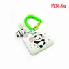 Porta-cartões de Panda com tampa deslizante, adequado para estudantes, cartões de refeição do campus e cartões de transporte público; um porta-crachá estiloso e retrátil estilo cordão e capa protetora, disponível para personalização