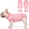 Traje de recuperación para perros, traje quirúrgico, mono suave de esterilización para mascotas, previene que las mascotas se laman y rasquen las heridas, camiseta de recuperación