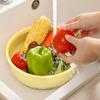 Artefacto Doméstico de Cocina de Plástico Transparente Multifuncional para Sala de Estar Multiusos Plato de Frutas Cesta de Verduras Cesta de Drenaje para Lavar Verduras de Doble Capa
